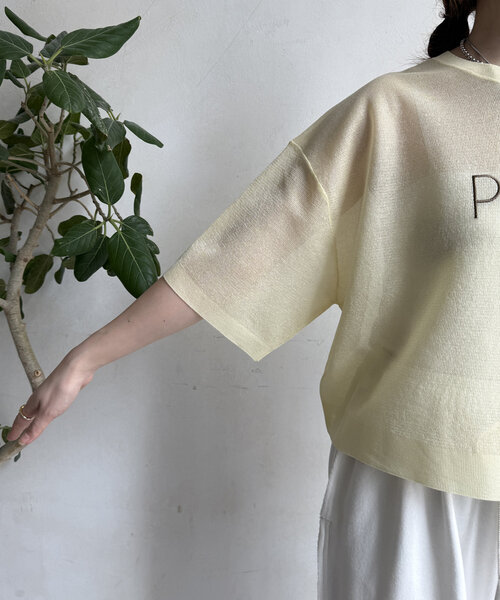 【新品未使用】DouDou シアーPINSIOロゴニット WEB限定 レディース WEB限定】シアーPINSIOロゴニット | DOUDOU(ドゥドゥ)レディース