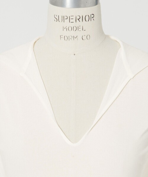 conte（コンテ）の「＜conte＞コットン シアー フーデッドカットソー（Tシャツ/カットソー・レディース・ネイビー/ダークブラウン/ホワイト/ブラック・FREE）」の16枚目の写真