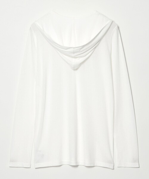 conte（コンテ）の「＜conte＞コットン シアー フーデッドカットソー（Tシャツ/カットソー・レディース・ネイビー/ダークブラウン/ホワイト/ブラック・FREE）」の22枚目の写真