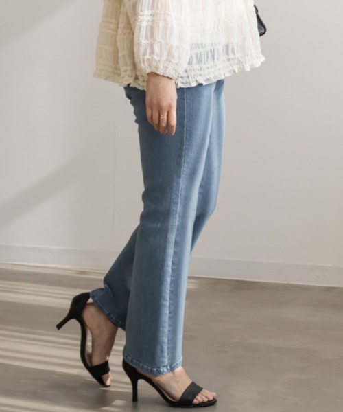 CLETTE(クレット)の「ストレッチデニムフレアパンツ(その他パンツ・レディース・ブラック/ブルー/ネイビー・3L/LL/4L)」の12枚目の写真