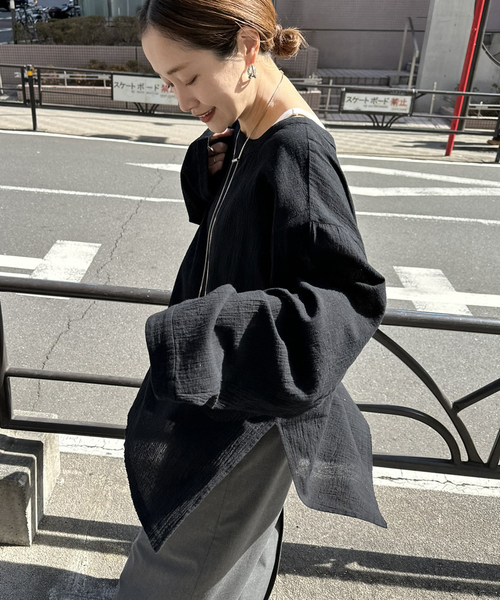 JOURNAL STANDARD ソフトガーゼ2WAYビッグプルオーバー ソフトガーゼ2WAYビッグプルオーバー（シャツ／ブラウス