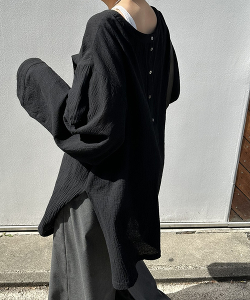 ソフトガーゼ2WAYビッグプルオーバー（シャツ/ブラウス）｜JOURNAL