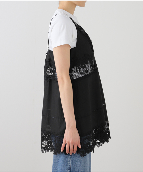 COMME des GARCONS コムコム 後加工ケミカルレースキャミソール JOURNAL STANDARD L'ESSAGE｜《追加2》ケミカルレースキャミ