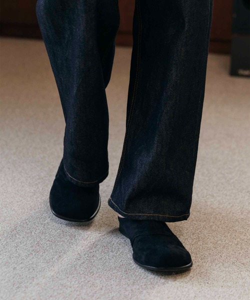 入荷なう セール】【LA PEAU DE GEM】side hole slip-on/サイドホール 靴