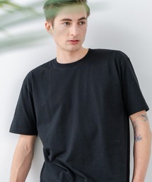 【汗染みの目立ちにくいTシャツ ZEROSTAIN/ゼロステイン】クルーネックTシャツ 綿タッチ ヘビーウェイト感 防汚・撥水 吸汗速乾 UVカット