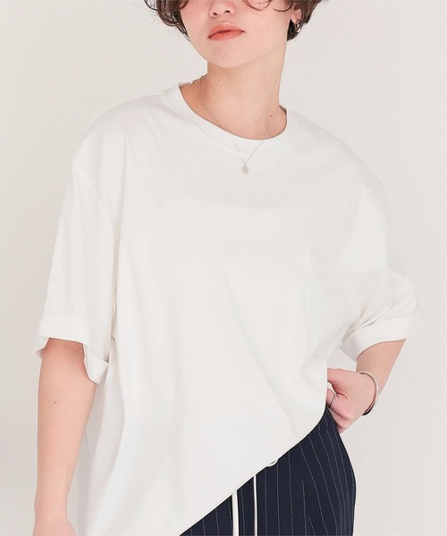 titivate(ティティベイト)の「汗染み防止ポケットTシャツ(Tシャツ/カットソー・レディース・ホワイト/ブラック/グレー/ホワイト系その他/チャコール/ホワイト系その他2・S/M/L/XL)」の2枚目の写真