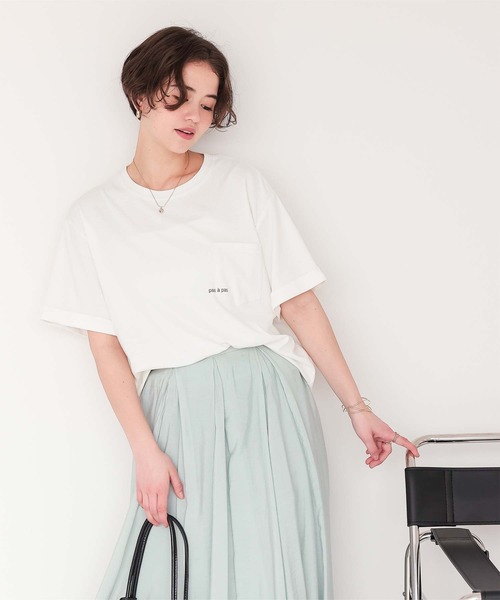 titivate(ティティベイト)の「汗染み防止ポケットTシャツ(Tシャツ/カットソー・レディース・ホワイト/ブラック/グレー/ホワイト系その他/チャコール/ホワイト系その他2・S/M/L/XL)」の21枚目の写真