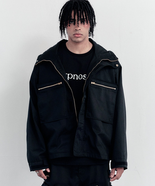 LIBERE(リベーレ)の「LIBERE リベーレ / OVERSIZED HOOD JACKET リップストップオーバーサイズフードジャケット / 251101-251102(ブルゾン・メンズ・ブラック/カモフラージュ・LARGE/MEDIUM/SMALL)」の1枚目の写真