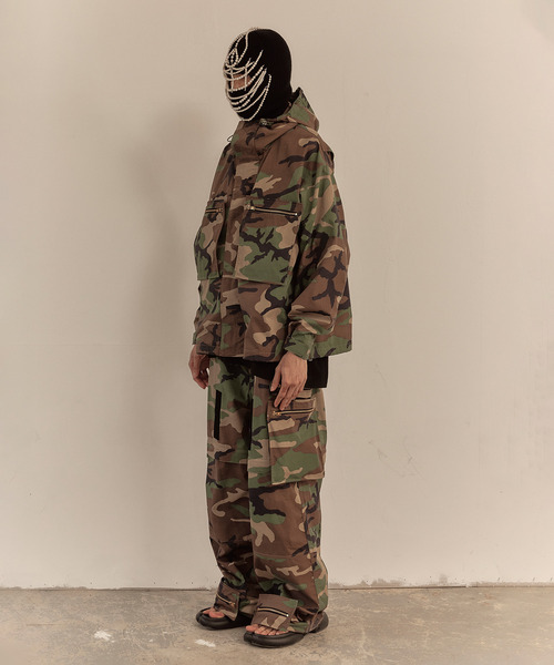 LIBERE(リベーレ)の「LIBERE リベーレ / OVERSIZED HOOD JACKET リップストップオーバーサイズフードジャケット / 251101-251102(ブルゾン・メンズ・ブラック/カモフラージュ・LARGE/MEDIUM/SMALL)」の9枚目の写真