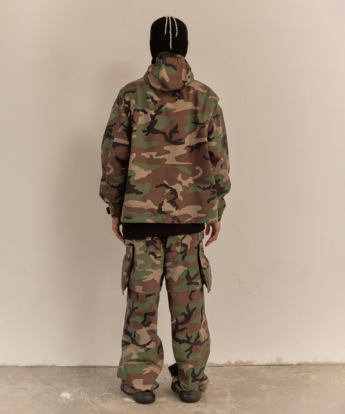 LIBERE(リベーレ)の「LIBERE リベーレ / OVERSIZED HOOD JACKET リップストップオーバーサイズフードジャケット / 251101-251102(ブルゾン・メンズ・ブラック/カモフラージュ・LARGE/MEDIUM/SMALL)」の8枚目の写真