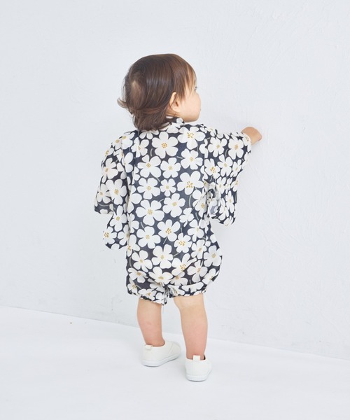 pairmanon(ペアマノン)の「【リンクコーデ】【ベビー】甚平 ロンパース(その他ベビーウェア・キッズ・ブラック系その他/アイボリー/ブラック系その他2/パープル/ブルー系その他/ミント・80/70)」の12枚目の写真