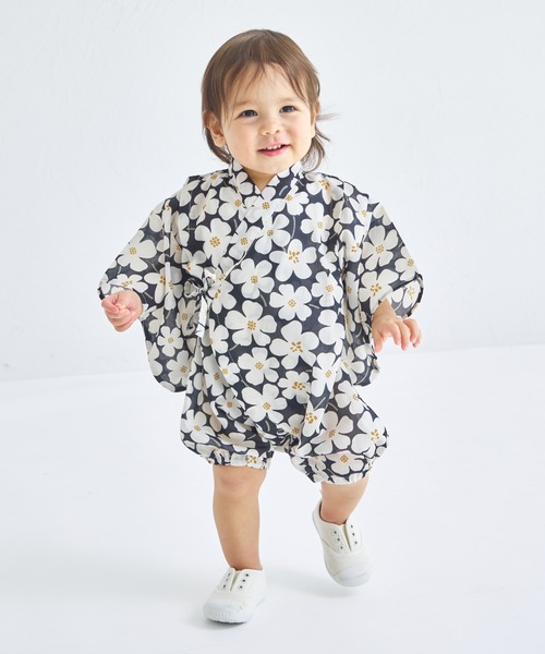 pairmanon(ペアマノン)の「【リンクコーデ】【ベビー】甚平 ロンパース(その他ベビーウェア・キッズ・ブラック系その他/アイボリー/ブラック系その他2/パープル/ブルー系その他/ミント・80/70)」の13枚目の写真