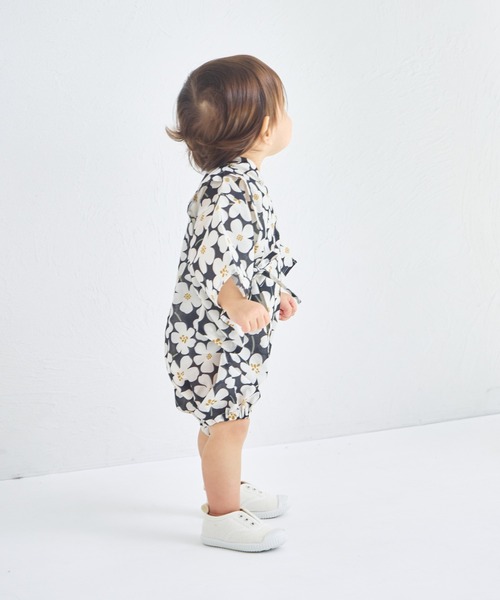 pairmanon(ペアマノン)の「【リンクコーデ】【ベビー】甚平 ロンパース(その他ベビーウェア・キッズ・ブラック系その他/アイボリー/ブラック系その他2/パープル/ブルー系その他/ミント・80/70)」の14枚目の写真