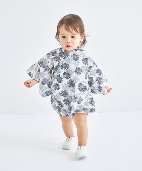 pairmanon(ペアマノン)の「【リンクコーデ】【ベビー】甚平 ロンパース(その他ベビーウェア・キッズ・ブラック系その他/アイボリー/ブラック系その他2/パープル/ブルー系その他/ミント・80/70)」の18枚目の写真