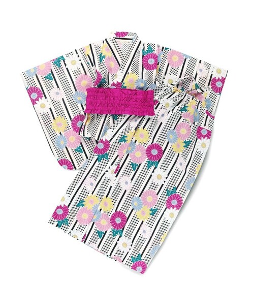 BRANSHES(ブランシェス)の「【キッズ】2way セパレート浴衣(浴衣・キッズ・ブラック/イエロー/オフホワイト/レッド・L/M/S)」の17枚目の写真