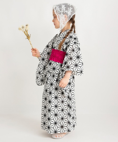 BRANSHES(ブランシェス)の「【キッズ】2way セパレート浴衣(浴衣・キッズ・ブラック/イエロー/オフホワイト/レッド・L/M/S)」の13枚目の写真