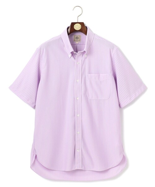 J.PRESS(ジェイプレス)の「【KING SIZE】【J.PRESS OXFORD JERSEY】カノコインレイストライプ パッチポケットシャツ / B.D.(シャツ/ブラウス・メンズ・ブルー系1/ライラック系1・2L/3L/4L)」の3枚目の写真