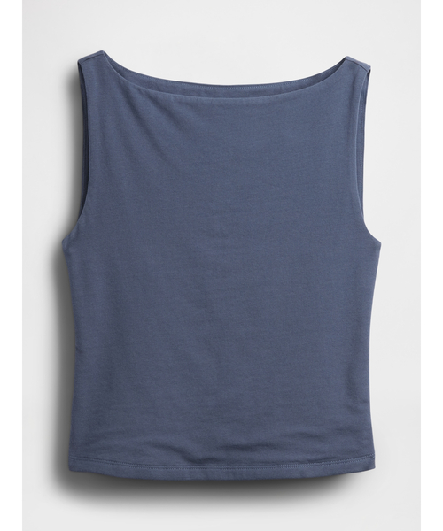 GAP(ギャップ)の「クローズニット ジャージー クロップド ボートネック シェルタンクトップ(タンクトップ・レディース・ブラック/ホワイト/ブラウン/ワイン/ブルー/グレー・XS/S/M/L/XL/XXS)」の22枚目の写真