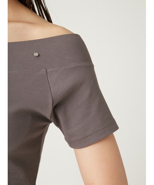 FRAY I.D（フレイアイディー）の「オフショルダーカットソー／ウォッシャブル（Tシャツ/カットソー・レディース・その他/モカ/ピンク/ブラック/ホワイト・FREE）」の10枚目の写真