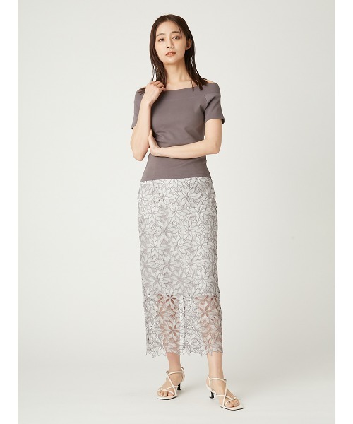 FRAY I.D（フレイアイディー）の「オフショルダーカットソー／ウォッシャブル（Tシャツ/カットソー・レディース・その他/モカ/ピンク/ブラック/ホワイト・FREE）」の18枚目の写真