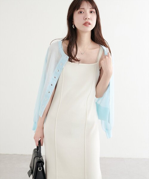natural couture(ナチュラルクチュール)の「【WEB限定】総針Vネックベスト+キャミSET(ワンピース・レディース・レッド系その他/ブラック/オフホワイト/ブルー・MEDIUM/LARGE)」の22枚目の写真