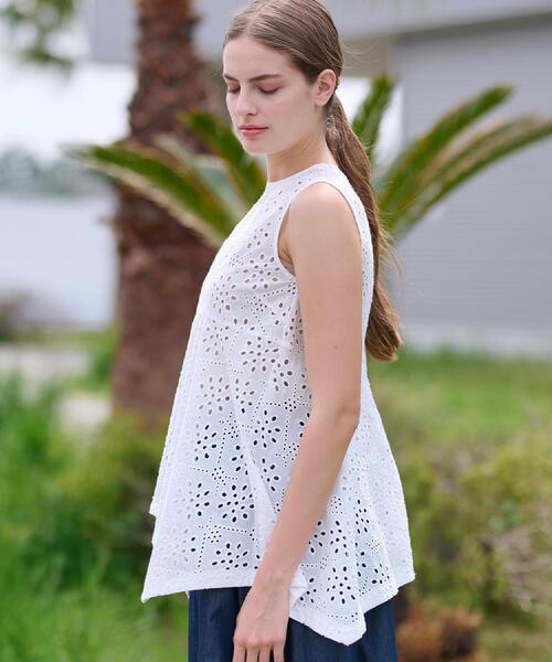 DRESSTERIOR（ドレステリア）の「【コットン100％/洗える】カットワークレースブラウス（シャツ/ブラウス・レディース・ブラック/ホワイト・36/38/40）」の12枚目の写真