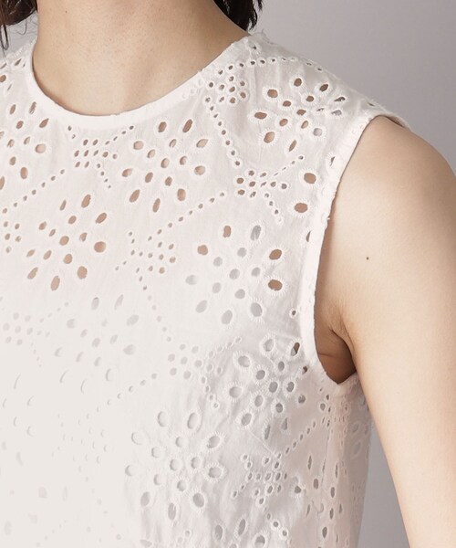 DRESSTERIOR（ドレステリア）の「【コットン100％/洗える】カットワークレースブラウス（シャツ/ブラウス・レディース・ブラック/ホワイト・36/38/40）」の6枚目の写真