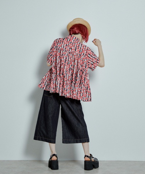 manana suerte(マニャーナスエルテ)の「デニムワイドパンツ(デニムパンツ・レディース・ネイビー・SMALL/MEDIUM/LARGE/X-LARGE)」の14枚目の写真