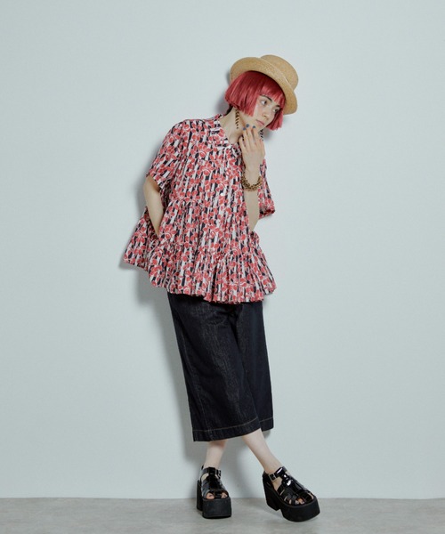 manana suerte(マニャーナスエルテ)の「デニムワイドパンツ(デニムパンツ・レディース・ネイビー・SMALL/MEDIUM/LARGE/X-LARGE)」の15枚目の写真
