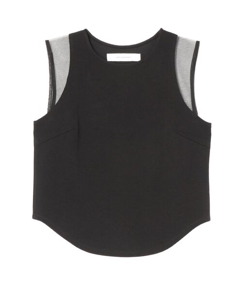 LAGUNAMOON（ラグナムーン）の「ショルダーメッシュタンク（Tシャツ/カットソー・レディース・ブルー/ブラック/ライトグレー・FREE）」の2枚目の写真