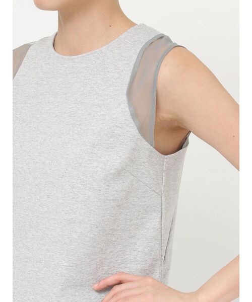 LAGUNAMOON（ラグナムーン）の「ショルダーメッシュタンク（Tシャツ/カットソー・レディース・ブルー/ブラック/ライトグレー・FREE）」の12枚目の写真