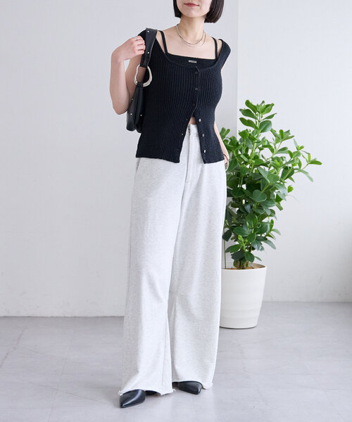 mystic（ミスティック）の「ブークレタンクキャミSET（ニット