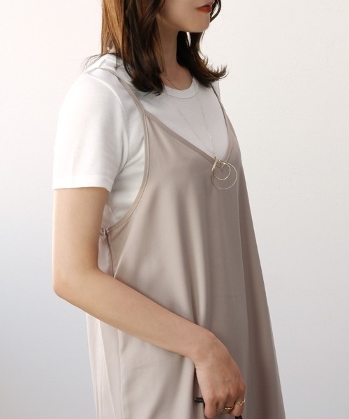 CLOTHY(クロシィ)の「【肌触りなめらかな綿混スムース素材!】クルーネック半袖Tシャツ(Tシャツ/カットソー・レディース・オフホワイト/ブラック/グレイッシュベージュ/グレー/ダークグリーン/チャコールグレー/ローズ/オリーブ/ピンク/ブラウン/イエロー/ネイビー/パープル・MEDIUM/LARGE/X-LARGE/SMALL/XX-LARGE)」の20枚目の写真