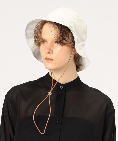 KIJIMA TAKAYUKI（キジマ　タカユキ）の「KIJIMA TAKAYUKI ORGANIC COTTON TULIP（ハット・レディース・ブラック/ライトグレー・1）」の3枚目の写真