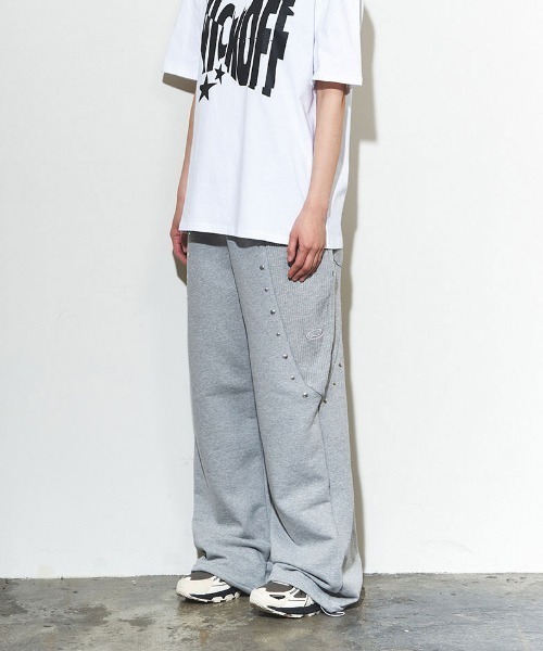 ★韓国の人気★【NASTYKICK】★SPLIT SWEATSHIR.T★スウェット★ A'GEM/9 × .kom 『NASTY KICK/ナスティー キック』 ワッフル