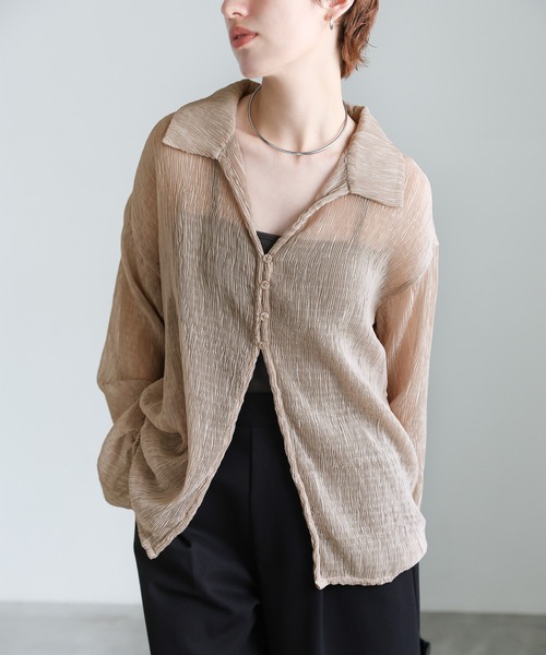 楊柳シフォンブラウス SNIDEL 楊柳シフォンブラウス MIX