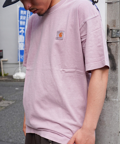 Carhartt（カーハート）の「Carhartt /カーハートダブルアイピー S/S NELSON T-SHIRT（Tシャツ/カットソー・メンズ・ブルー/チャコールグレー/グリーン/パープル・MEDIUM/SMALL/LARGE）」の4枚目の写真