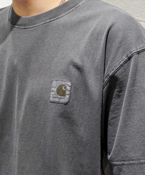 Carhartt（カーハート）の「Carhartt /カーハートダブルアイピー S/S NELSON T-SHIRT（Tシャツ/カットソー・メンズ・ブルー/チャコールグレー/グリーン/パープル・MEDIUM/SMALL/LARGE）」の7枚目の写真