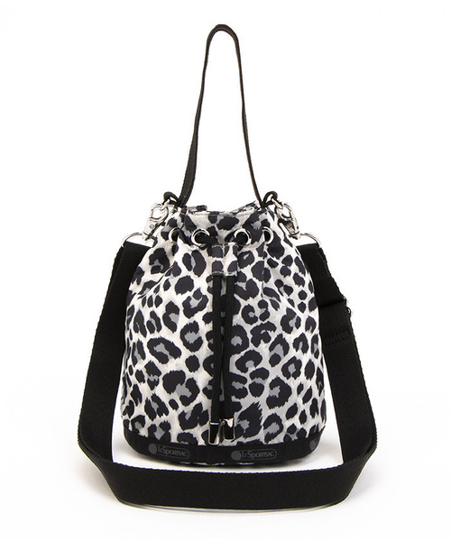 LeSportsac(レスポートサック)の「DRAWSTRING BUCKET XBODY ニュートラルレオパード(ショルダーバッグ・レディース・グレー・FREE)」の4枚目の写真