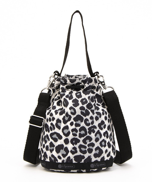 LeSportsac(レスポートサック)の「DRAWSTRING BUCKET XBODY ニュートラルレオパード(ショルダーバッグ・レディース・グレー・FREE)」の6枚目の写真