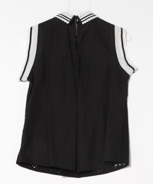 Cepica（セピカ）の「レース刺繍ノースリブラウス（シャツ/ブラウス・レディース・ブラック/ホワイト・FREE）」の3枚目の写真