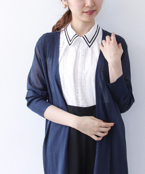 Cepica（セピカ）の「レース刺繍ノースリブラウス（シャツ/ブラウス・レディース・ブラック/ホワイト・FREE）」の21枚目の写真