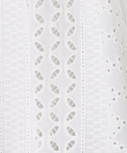 Cepica（セピカ）の「レース刺繍ノースリブラウス（シャツ/ブラウス・レディース・ブラック/ホワイト・FREE）」の7枚目の写真