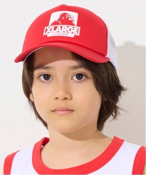 XLARGE KIDS（エクストララージキッズ）の「OGゴリラメッシュキャップ（キャップ・キッズ・レッド/ホワイト・S(48-52cm)/52-56cm）」の7枚目の写真