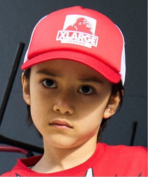 XLARGE KIDS（エクストララージキッズ）の「OGゴリラメッシュキャップ（キャップ・キッズ・レッド/ホワイト・S(48-52cm)/52-56cm）」の5枚目の写真