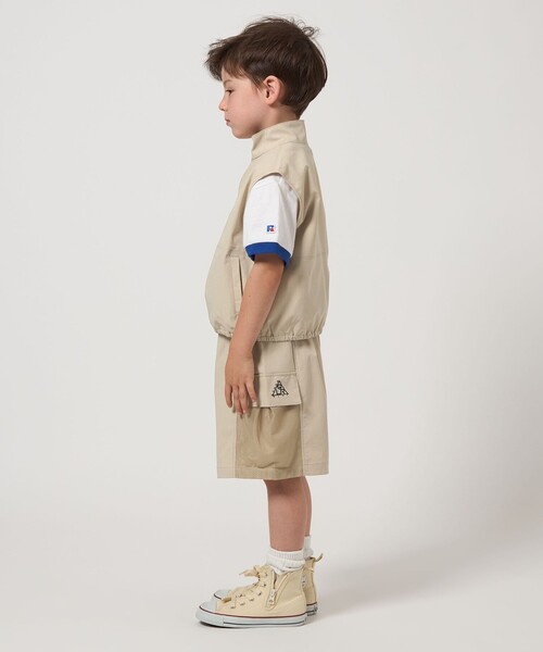 green label relaxing(グリーンレーベルリラクシング)の「ジップベスト / キッズ 110cm-130cm - UVカット -(ベスト・キッズ・ダークグレー/ナチュラル・120cm/130cm/110cm)」の6枚目の写真