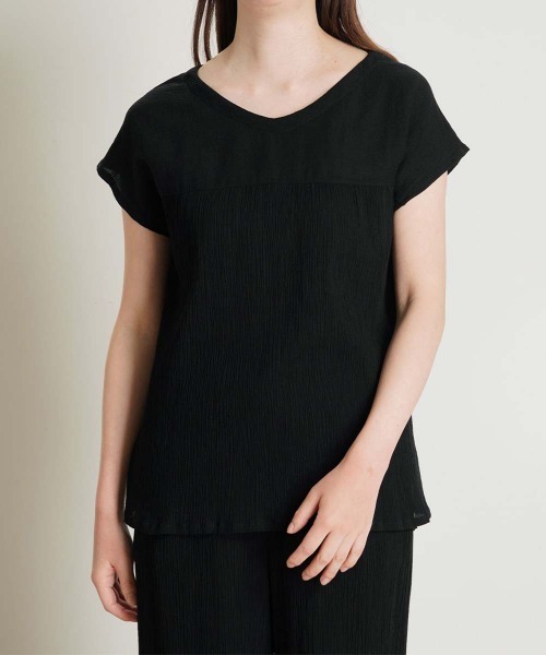 KID BLUE（キッドブルー）の「キッドブルー -２５サマークレープ -半袖トップス -KRBN373 -kidblue（Tシャツ/カットソー・レディース・レッド/ブラック・M）」の2枚目の写真
