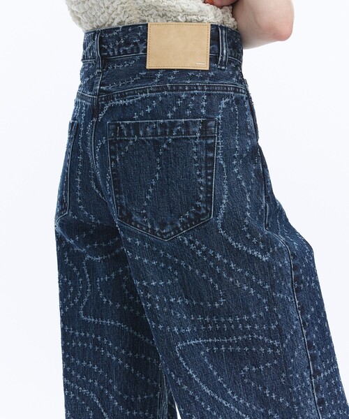 PUBLIC TOKYO（パブリックトウキョウ）の「コントアーラインデニム（デニムパンツ・レディース・ベージュ/ブルー・1/2）」の9枚目の写真