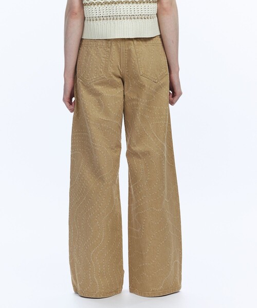 PUBLIC TOKYO（パブリックトウキョウ）の「コントアーラインデニム（デニムパンツ・レディース・ベージュ/ブルー・1/2）」の3枚目の写真