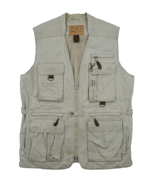LABORATORY R(ラボラトリーアール)の「【ヴィンテージ古着】90's Eddie Bauer アウトドア ベスト(ベスト・メンズ・カーキ・MEDIUM)」の1枚目の写真